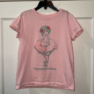 Vineyard Vines Girls Sassy Seagull Medium Pink Top, EUC